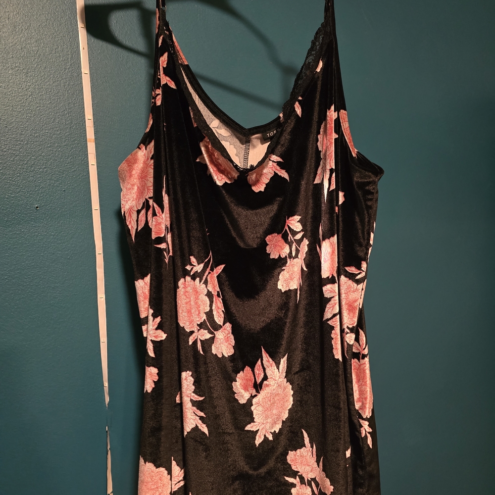 Floral Velvet Slip Dress